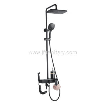 Matte Black Shower Set With Bidet Sprayer